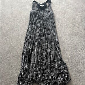 Anne Klein Black and White Geometric Maxi Dress